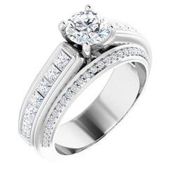 Channel Set Engagement Ring or Band